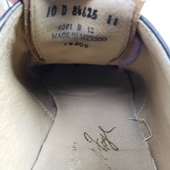 Frye James Wingtip Oxford Shoe Mens 10 D Brown Leather Lace Up Dress Brogue - Picture 14 of 14